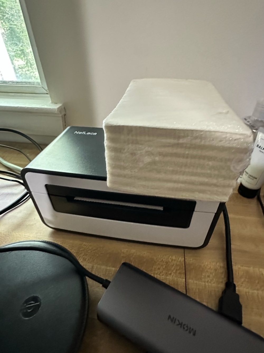 NeLace Compact Thermal Label Printer in Black & White